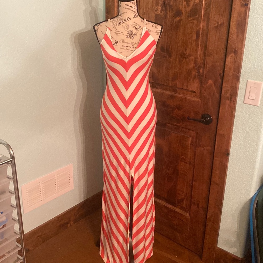 Venus Striped Maxi Dress, size Small